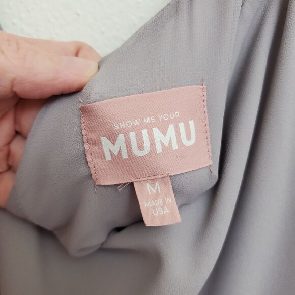 Show Me Your Mumu Lauren Tie Maxi Dress in gray - Picture 4 of 11